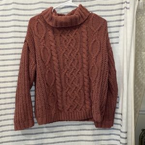 Knitted turtle neck sweater